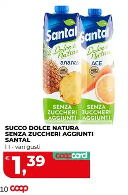 Coop Master Alleanza 3.0 Succo dolce natura senza zuccheri aggiunti Santal offerta