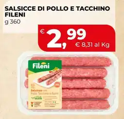Coop Master Alleanza 3.0 Salsicce di pollo e tacchino Fileni offerta