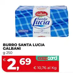 Coop Master Alleanza 3.0 Burro Santa Lucia Galbani offerta