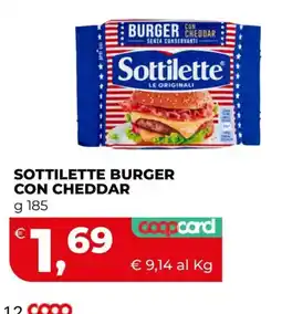Coop Master Alleanza 3.0 Sottilette burger con cheddar offerta