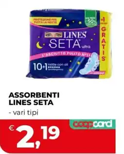 Coop Master Alleanza 3.0 Assorbenti Lines Seta offerta