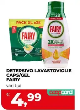Coop Master Alleanza 3.0 Detersivo lavastoviglie caps/gel Fairy offerta