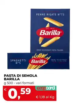 Coop Master Alleanza 3.0 Pasta di semola Barilla offerta