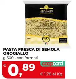 Coop Master Alleanza 3.0 Pasta fresca di semola OroGiallo offerta
