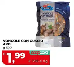 Coop Master Alleanza 3.0 Vongole con guscio Arbi offerta