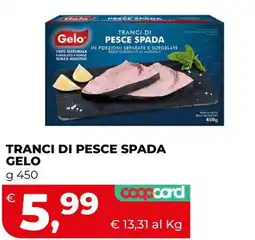 Coop Master Alleanza 3.0 Tranci di pesce spada Gelo offerta