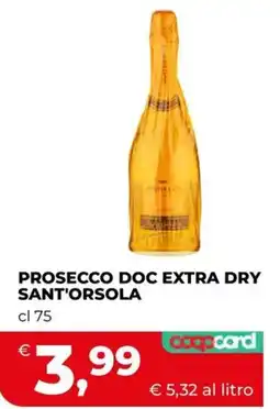 Coop Master Alleanza 3.0 Prosecco Doc Extra Dry Sant'Orsola offerta