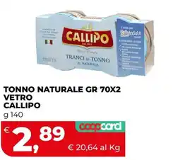 Coop Master Alleanza 3.0 Tonno naturale Callipo offerta