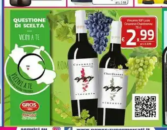 Pewex Vincanto igp lazio cesanese chardonnay offerta