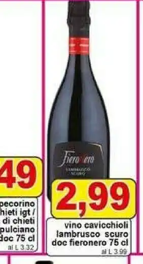 Pewex Vino lambrusco doc offerta