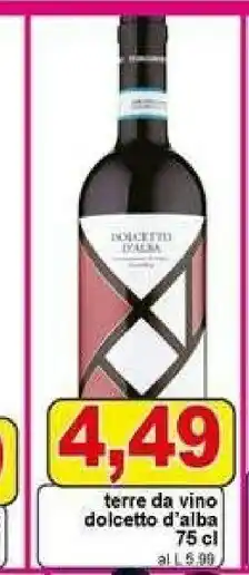 Pewex Terre da vino dolcetto d'alba offerta