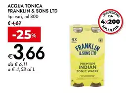 Bennet Acqua tonica Franklin & Sons Ltd offerta