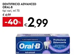 Bennet Dentifricio advanced Oral-B offerta