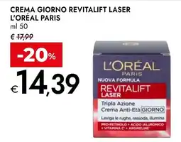 Bennet Crema giorno Revitalift Laser L'Oréal Paris offerta