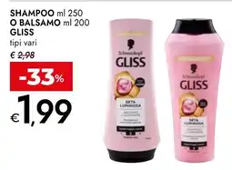 Bennet Schwarzkopf GLISS Seta Luminosa offerta