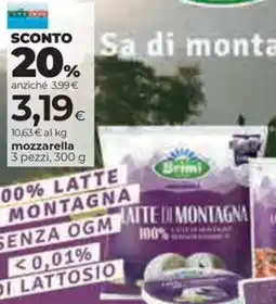 Unicoop Etruria Mozzarella Brimi offerta
