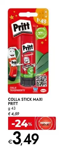 Bennet Colla stick maxi Pritt offerta