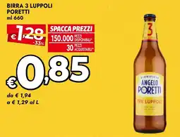 Bennet Birra 3 Luppoli Poretti offerta