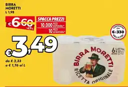Bennet Birra Moretti offerta