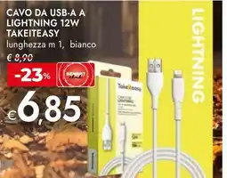 Bennet Cavo da USB-A a Lightning 12W Takeiteasy offerta