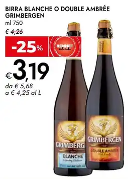 Bennet Birra blanche o double ambree grimbergen offerta