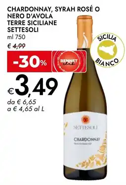 Bennet Chardonnay Settesoli offerta