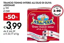 Bennet Trancio tonno intero all'olio di oliva Asdomar offerta