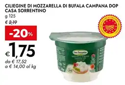 Bennet Ciliegine di mozzarella di bufala campana dop casa sorrentino offerta