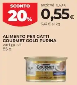 Unicoop Etruria Alimento per gatti Gourmet Gold Purina offerta