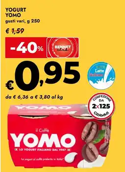 Bennet Yogurt Yomo offerta