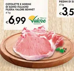 Bennet Cotolette e nodini di suino italiano filiera valore bennet offerta