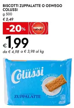 Bennet Biscotti zuppalatte colussi offerta