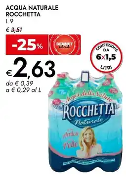 Bennet Acqua naturale Rocchetta offerta