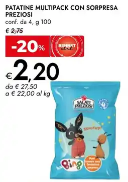 Bennet Patatine multipack con sorpresa Salati Preziosi offerta