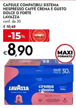 Bennet Capsule compatibili sistema Nespresso caffè crema e gusto Lavazza offerta