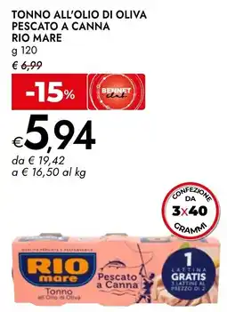 Bennet Tonno all'olio di oliva Rio mare offerta