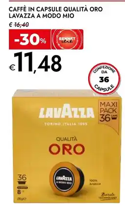 Bennet Caffè in capsule qualità oro Lavazza a modo mio offerta
