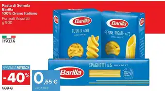 Carrefour Market Pasta di semola 100% grano italiano offerta