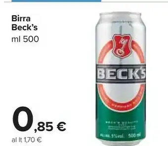 Carrefour Market Beck's - beck's 500 g(ml) offerta