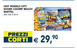 Esselunga HOT WHEELS CITY SHARK CHOMP BEACH MATTEL offerta