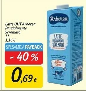 Carrefour Market Latte parzialmente scremato offerta