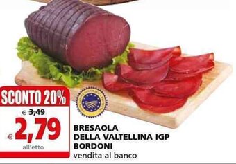 Bresaola Della Valtellina IGP Bordoni