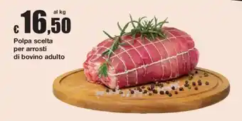 Polpa scelta per arrosti di bovino adulto