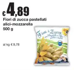 Sì con te Fiori di zucca pastellati alici-mozzarella offerta