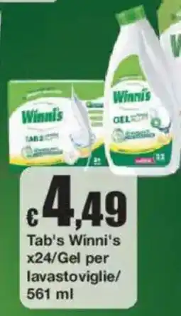 Sì con te Tab's Winni's Gel per lavastoviglie offerta