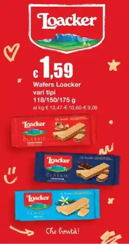 Sì con te Wafers Loacker offerta