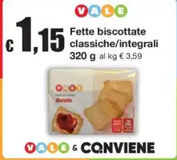 Sì con te Fette biscottate classiche/integrali offerta