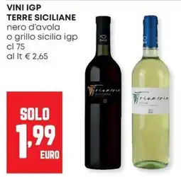 Panorama Vini IGP Terre Siciliane nero d'avola o grillo sicilia igp offerta