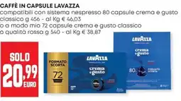 Panorama Caffè in capsule Lavazza offerta