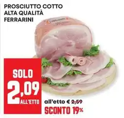 Panorama Prosciutto cotto Ferrarini offerta